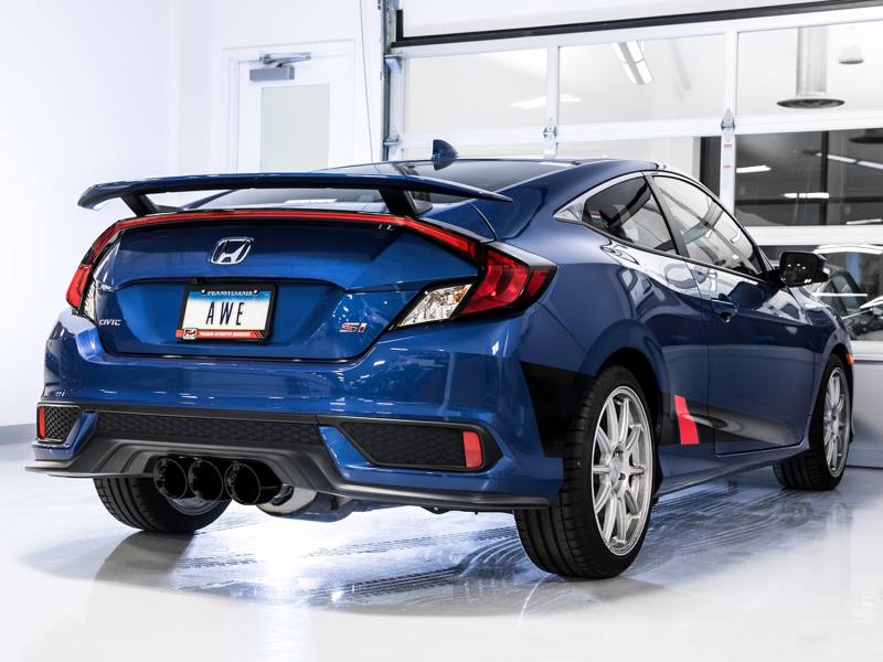 Honda Civic Si Performance Exhaust - AWE Tuning - Touring Edition with Front Pipe & Triple Tips - Diamond Black - `16-`27
